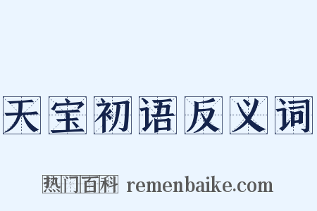 天宝初语反义词是什么意思的图片